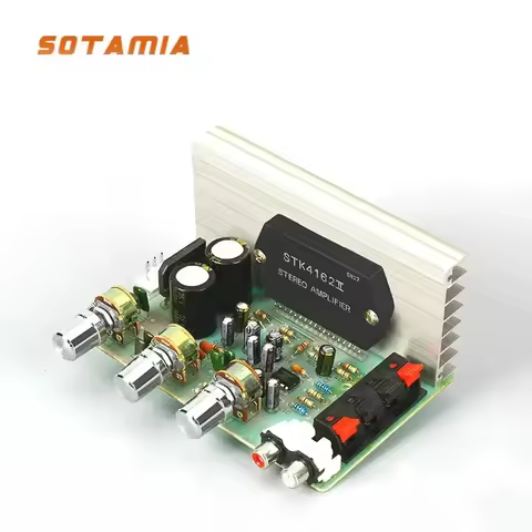 SOTAMIA Stereo Power Audio Board Amp 50W*2 Amplificador STK4102 4122 4132 4162 4182 Sound Amplifiers