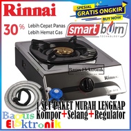 Rinnai Kompor Gas 1 Tungku - RI511E+Selang Gas+Regulator Meter | RI-511E | RI 511E Kompor Gas Rinnai