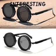 INTERESTING Adjustable Dimming Glasses, ND Filter ND2-400 Polarized Sunglasses, UV400 9 Level Eyewea