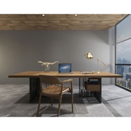 Iron Nordic Table loft Computer Desk Single Old Style Industrial President Art Solid Wood Board Tabl