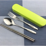 Stainless Steel Cutlery Set Spoon Fork Chopsticks Portable Travel Cutlery Set/
