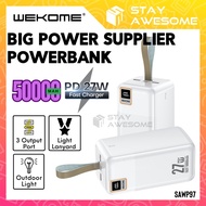 WEKOME 50000mah 27W Fast Charging Portable Powerbank Built In Lanyard And LED Light SAWP97