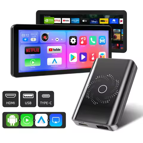 3 in 1 CarPlay Ai Box Android 14 Ai Box, Wireless CarPlay Android Auto Ai Box Quad Core with Play St