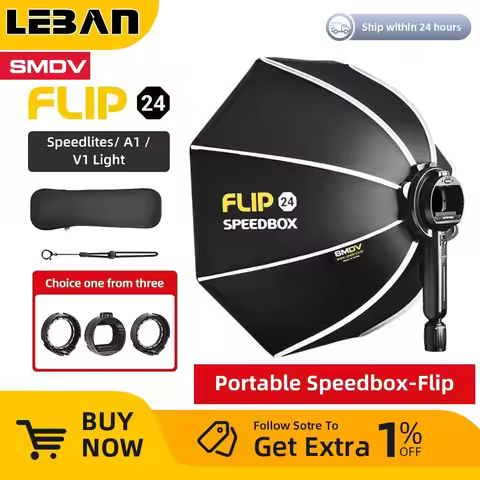SMDV Flip 20 24 Quickly Release Parabolic Out Door Softbox for A1 Godox V1 AD100PRO V860II AD200 Fla