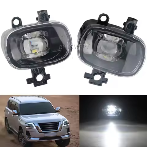 For Nissan Patrol Y62 Patrol Ti/Ti-L 2020 2021 2022 2023 Car Fog Lights White Front LED Daytime Runn