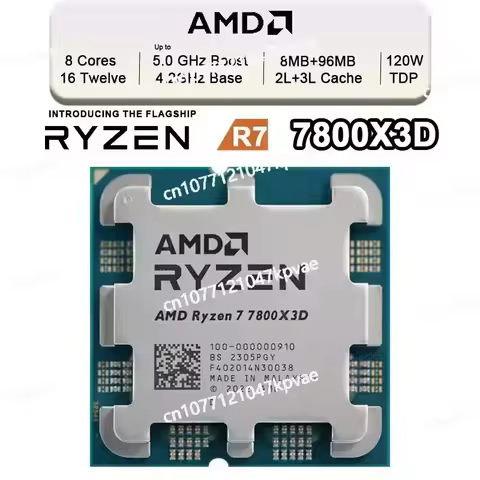 7 7800X3D R7 7800X3D 5.0 GHz 8-Core 16-Thread CPU Processor 5NM 96M 100-100000910 Socket AM5 New Tra