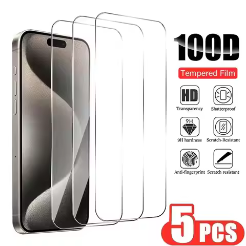 3-5Pcs Tempered Glass Screen Protector for IPhone 14 13 11 15 16 Pro Max 12 Mini I Phone XS XR X 8 7