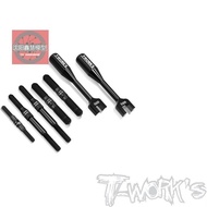T-WORK ''S RC8 B3.2/B4/B4.1/B4E/B4.1 E Titanium Alloy Black Coated Trolley Set