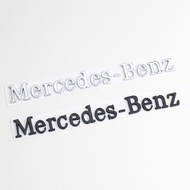 Letter logo for Mercedes-Benz Rear emblem Trunk English word sticker Back badge silver black Car mod