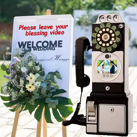 Voice video message book phone wedding guest video blessing sign-in book new fashion audio phone vid