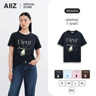 AIIZ Women's T-Shirt Floral Print T Shirt Woman Tshirt