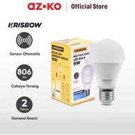 KRISBOW Lumi 9 watt Motion Sensor LED Bulb - Cool Daylight / Bulb Indoor Outdoor Light Led Light Bul