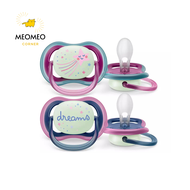 Ti giả / ty giả ngậm Avent Ultra Air dạ quang / phát sáng / phản quang cho bé