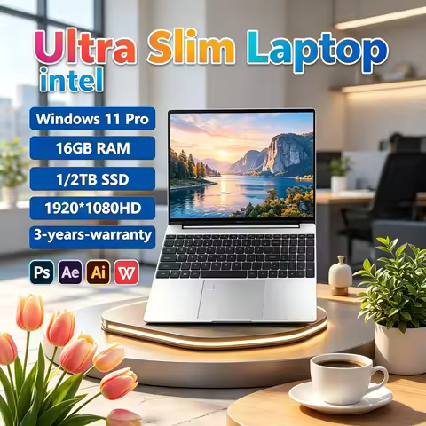 New Arrival Full Config Laptop 15.6 Inch Backlit Keyboard 7500mAh Big Battery Win11 Pro Student Note