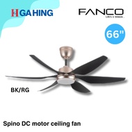 Fanco Spino DC motor ceiling fan 66 inch /  Kipas Hiasan / Syiling Fan / Ceiling Fan/ Ga Hing / Gahing