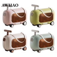 [AWHAO] Childrens Travel Suitcase 25kg Capacity Wheeled Ride on Rolling Luggage for Outdoor and Scho