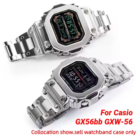 Mod Kit GX-56 Metal Case Strap For Casio GSHOCK G Large Square GX-56BB GXW-56 Bezel watchband Stainl