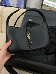 YSL Hobo bag 金標 牛皮革 腋下單肩包 流浪包 小號 黑色