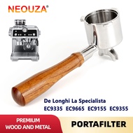 NEOUZA 51mm Espresso Portafilter with Double Spouts Compatible with Delonghi La Specialista EC9155/9