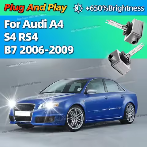Xenon 35W 6000K White Car HID Headlight Replace Light Bulbs For Audi A4 S4 RS4 B7 2006 2007 2008 200
