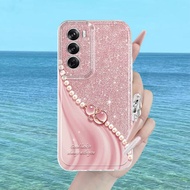 TEMU Pink Heart Chain Shiny Design Phone Case Suitable For Oppo A3 /a3d/5xd, D5, Pro 5g, 5gpro. For 