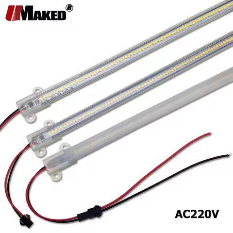 5-10pcs LED Bar Light 220V High Brightness 8W 50cm 30cm 72LEDs 2835 LED Rigid Strip Energy Save LED 