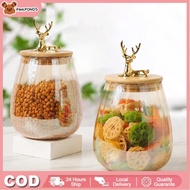 600ml/ 750ml Food Storage Container Eid Container Cake Container Transparent Deer Container Gold Foo