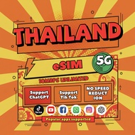 Thailand eSIM DTAC/AIS/True high-speed Unlimited data 4G/5G eSIM Instant 24h Email Delivery Support 