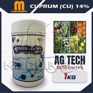 M.Machinery AG Tech 1kg Cuprum (Cu) 14% EDTA Micro Nutrients | Fertilizer Baja AB Sayur Daun Buah Fe