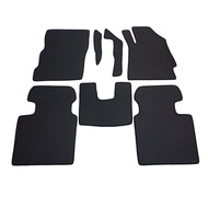 พรมปูพื้นรถยนต์ Nissan Almera ปี2013-2019 ชุด ECO SETลายกระดุม ชุด 7 ชิ้น (สีดำ)