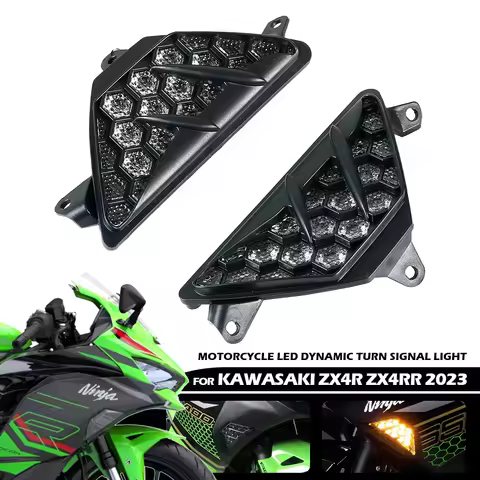 Motorcycle Front Refit Turn Signals Light For KAWASAKI ZX25R ZX4R ZX4RR ZX4R-SE LED Dynamic turn sig
