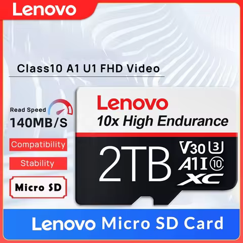 Lenovo 2TB 1TB Memory Card Hot Sale128GB MicroSD Card U3 4K Dashcam/Gaming Storage - 5-Pack Bundle +