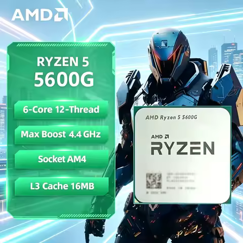 AMD Ryzen 5 5600G AMD R5 5600G CPU 6-Core 12-Thread 4.4GHz Unlocked Desktop Processor Socket AM4 Gam