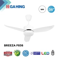 FANCO BREEZA F836 DC Motor 12 Speeds Ceiling Fan 36 inch/ kipas hiasan / syiling fan / ciling fan/ k