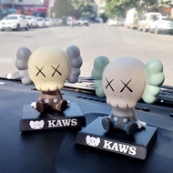 NEW Kaws 12cm Shaking Head Car Ornaments Doll Style Decal Cute Figures Toy Auto Decoration Cartoon  Figure birthday gift