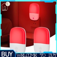 US Plug LED Night Light 670nm Red Light, 2 Pack with Dusk to Dawn Sensor for Sleep Wall