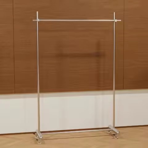 Clothing store double-layer display rack Stainless steel adjustable hanger Children's clothing store