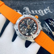 Breitling Round Dial Design Men's Watch นาฬิกาควอตซ์ Chronograph
