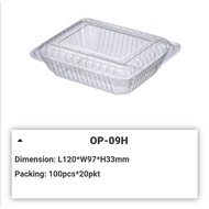 OPS-9H/OPS-H3 clear food container ( ±100pcs) / Bekas makanan OPS-9H/OPS-H3 ( ±100pcs)