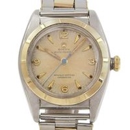 二手ROLEX蠔式恆動泡泡背腕錶，6 號，5010 不鏽鋼，646751，自動，米色錶盤，男士手錶