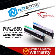G.SKILL TRIDENT Z5 NEO RGB DDR5-6000 CL28-36-36-96 64GB (2x32GB) AMD EXPO - WHITE - F5-6000J2836G32G