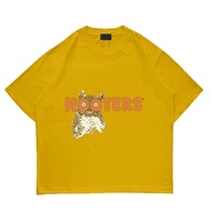 T-Shirt with Owl and HOOTERS Print for Casual Wear