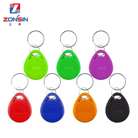 10pcs 13.56MHz IC MF3 Keyfobs Tags Access Control System kit RFID Key Finder Card Token Attendance K