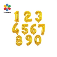 1 NUMBER - BIRTHDAY DECORATION FLOATING NUMBER, size 70cm, gold color