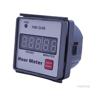 HM-D48 Hour Meter Digital Hourmeter 0‐999 99h Timer AC 220V for Motor Lawn Mower Generator Farm Trac