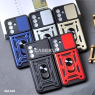 Samsung A26 Case Armor Slide Protect Camera Case Robot Slide Camera + RingStand Case Samsung A26
