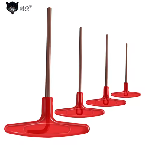 1pc T-Type Inner Hex Wrench 2-10mm Hex Socket Wrench Extra Long Type Hex Keys Wrench T Handle Wrench