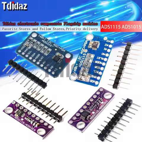 I2C ADS1115 ADS1015 16 Bit 12 Bit ADC 4 channel Module with Programmable Gain Amplifier 2.0V to 5.5V