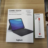 全新行貨Logitech Combo Touch+Crayon DIGital Pencil 鍵盤護殼配備觸控板+多功能數位筆套裝適用於 iPad Pro 11 吋 (第 3 代)