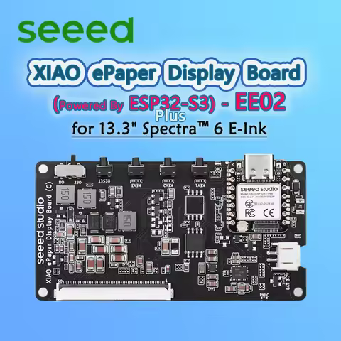 Seeed XIAO E-Paper Display Board EE02 for 13.3' Spectra 6 E-Ink, SenseCraft HMI Firmware Pre-Flashed